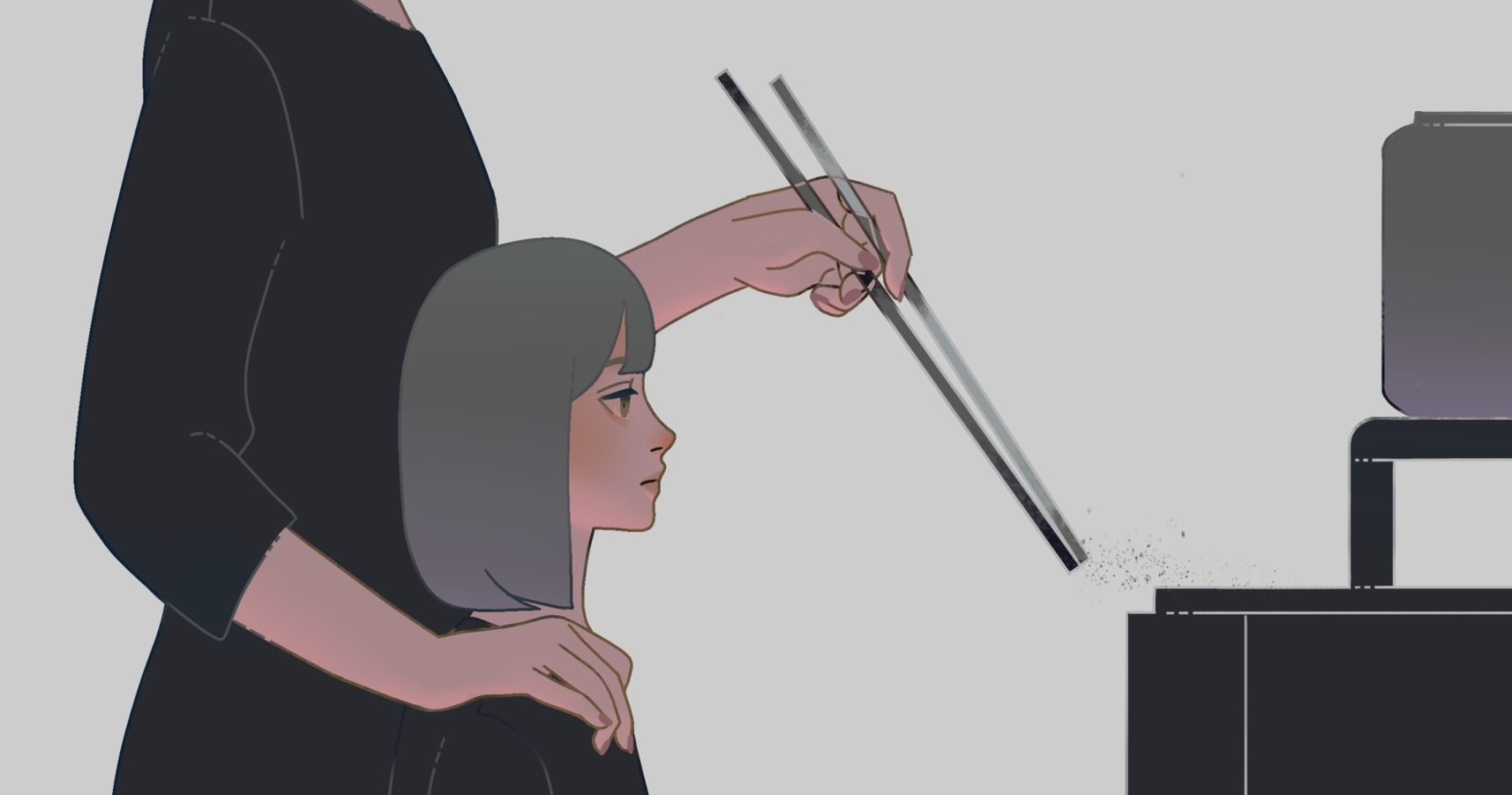 喪失に立ち会うイラスト